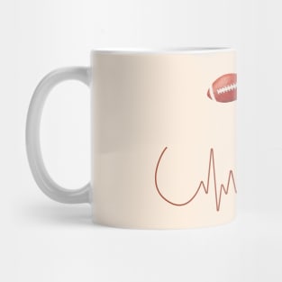 American Football HeartBeat Mug